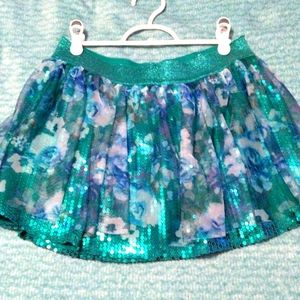 Justice Tulle and Sequin‎ Skort teal size 18